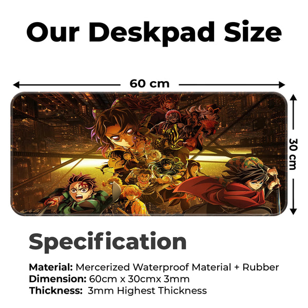 Demon Slayer Anime Battle Collage Art Deskmat