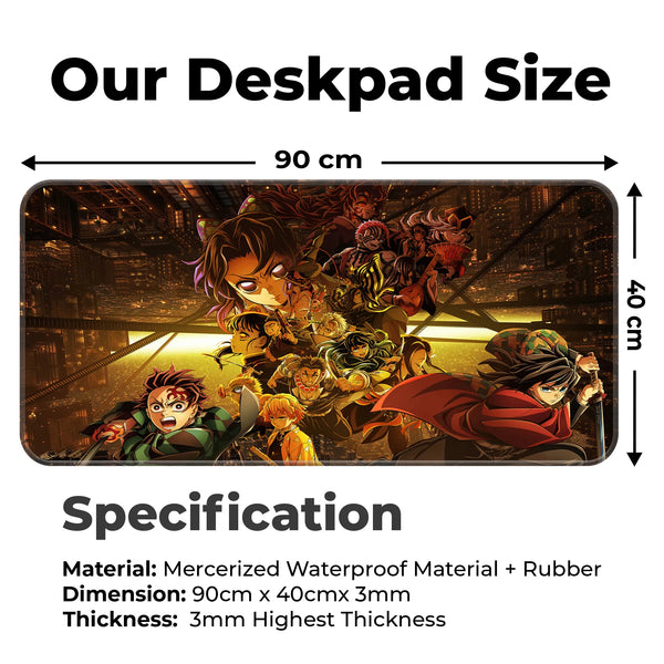 Demon Slayer Anime Battle Collage Art Deskmat