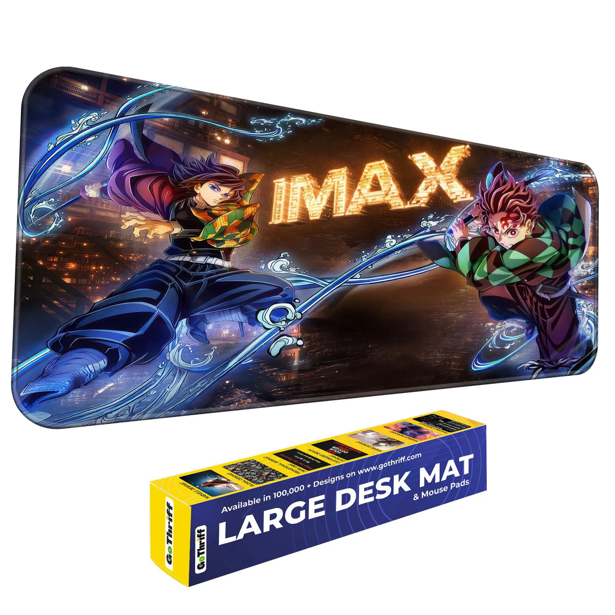 Demon Slayer Anime Water Sword Action Art Deskmat