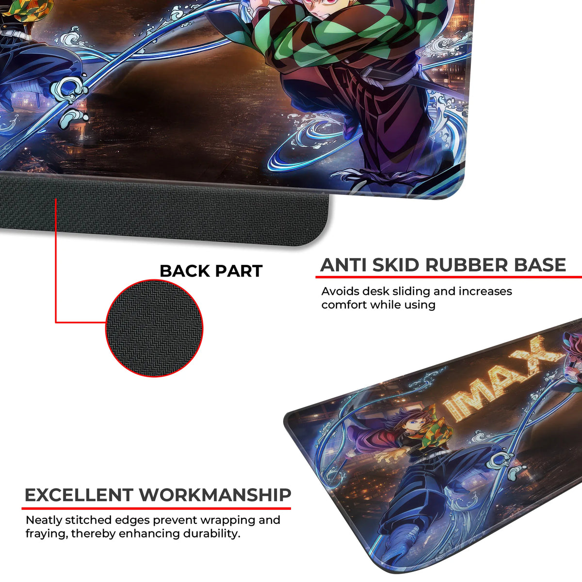 Demon Slayer Anime Water Sword Action Art Deskmat