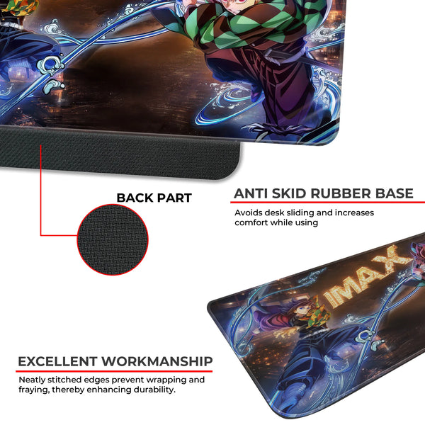Demon Slayer Anime Water Sword Action Art Deskmat