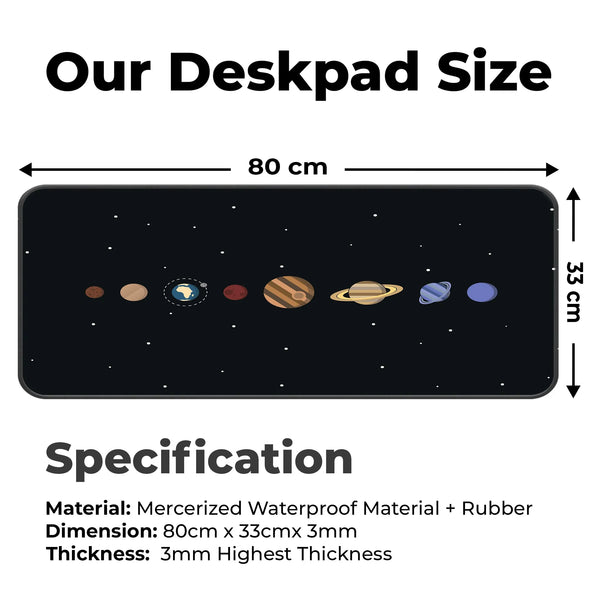 Solar System Educational Space Art Deskmat
