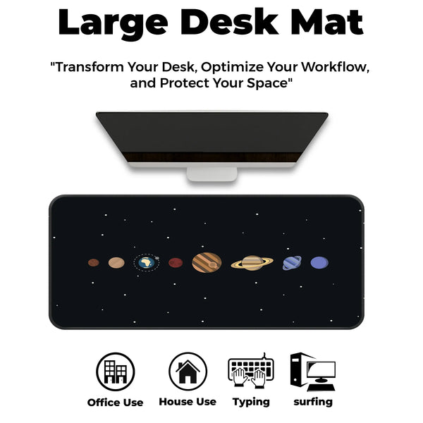 Solar System Educational Space Art Deskmat