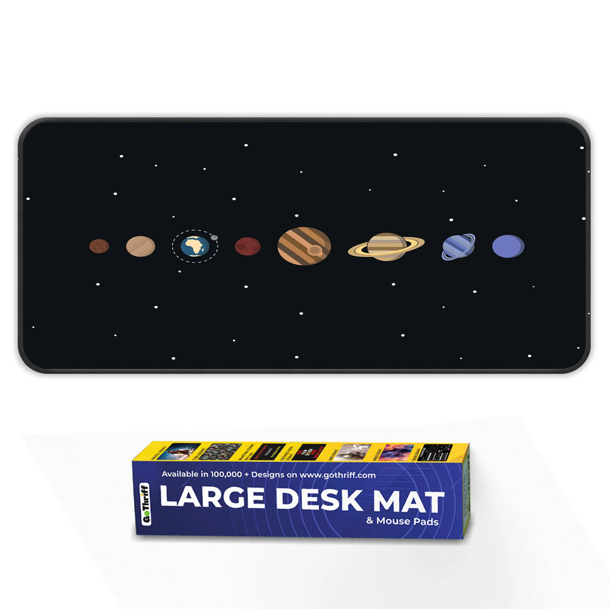 Solar System Educational Space Art Deskmat