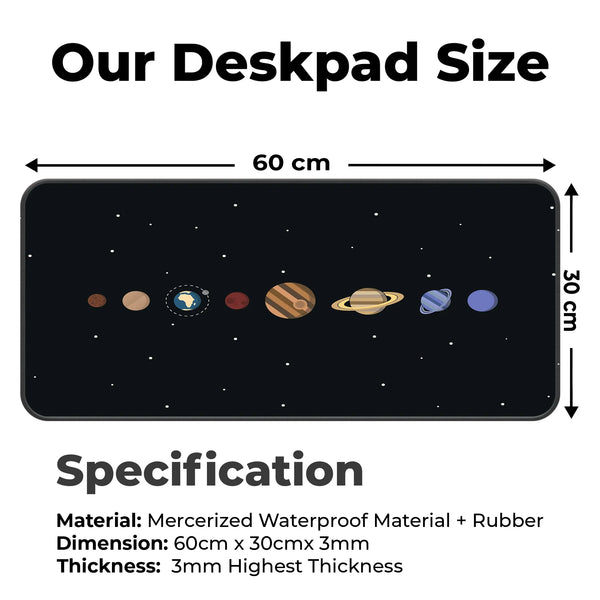 Solar System Educational Space Art Deskmat