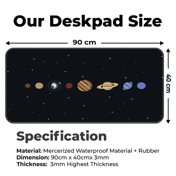 Solar System Educational Space Art Deskmat