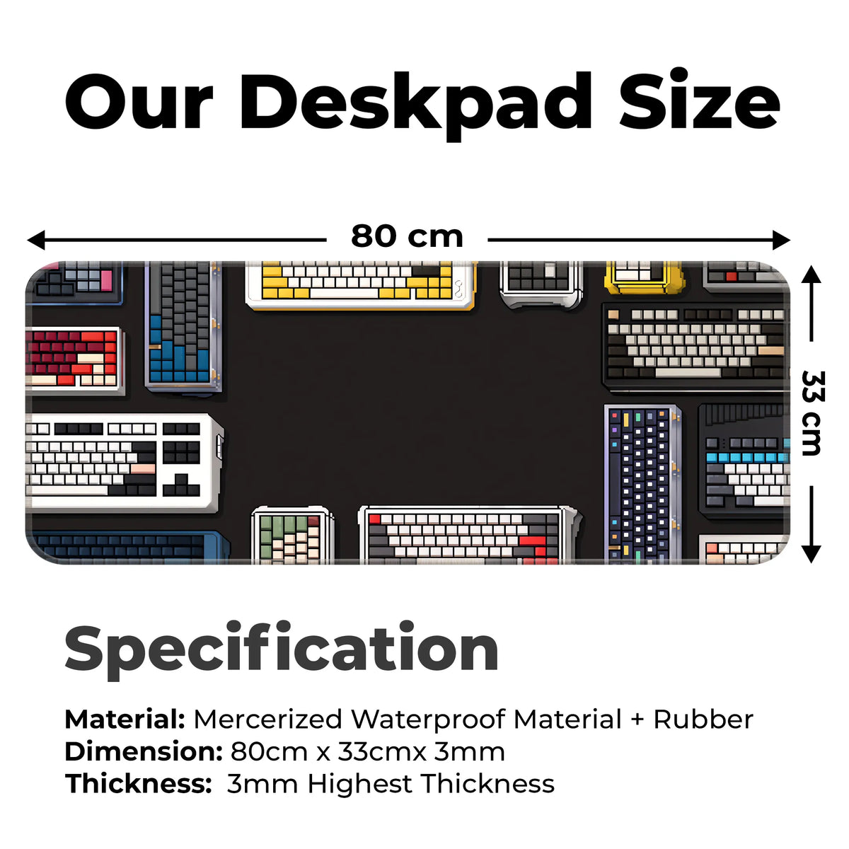 Retro Mechanical Keyboard Design Deskmat