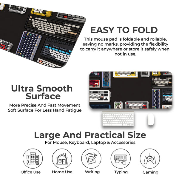 Retro Mechanical Keyboard Design Deskmat