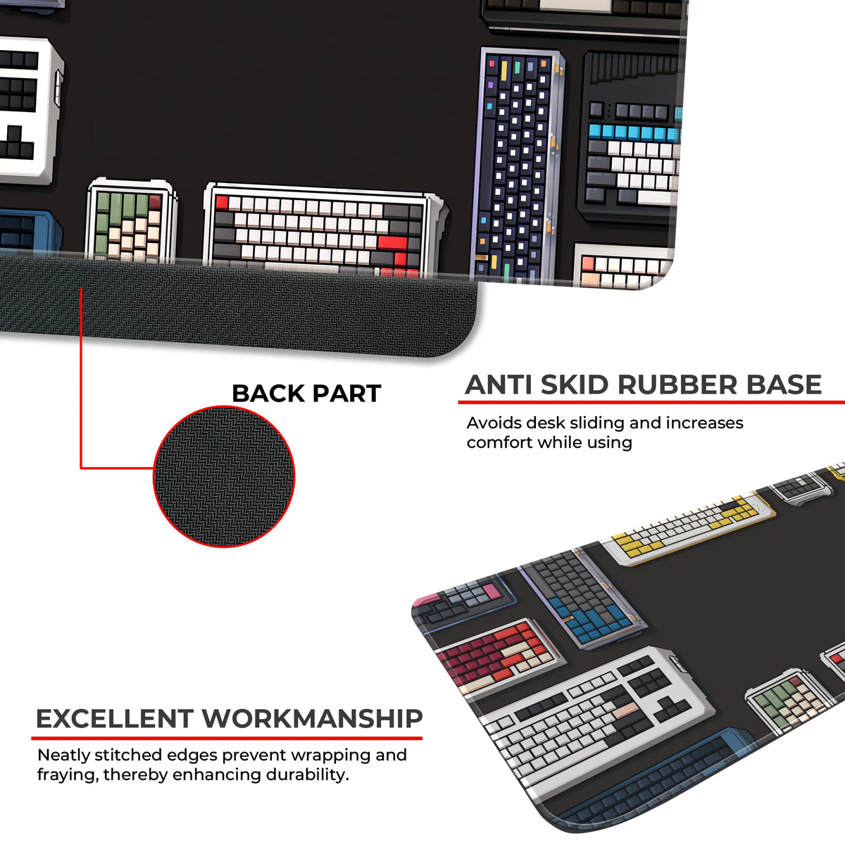Retro Mechanical Keyboard Design Deskmat