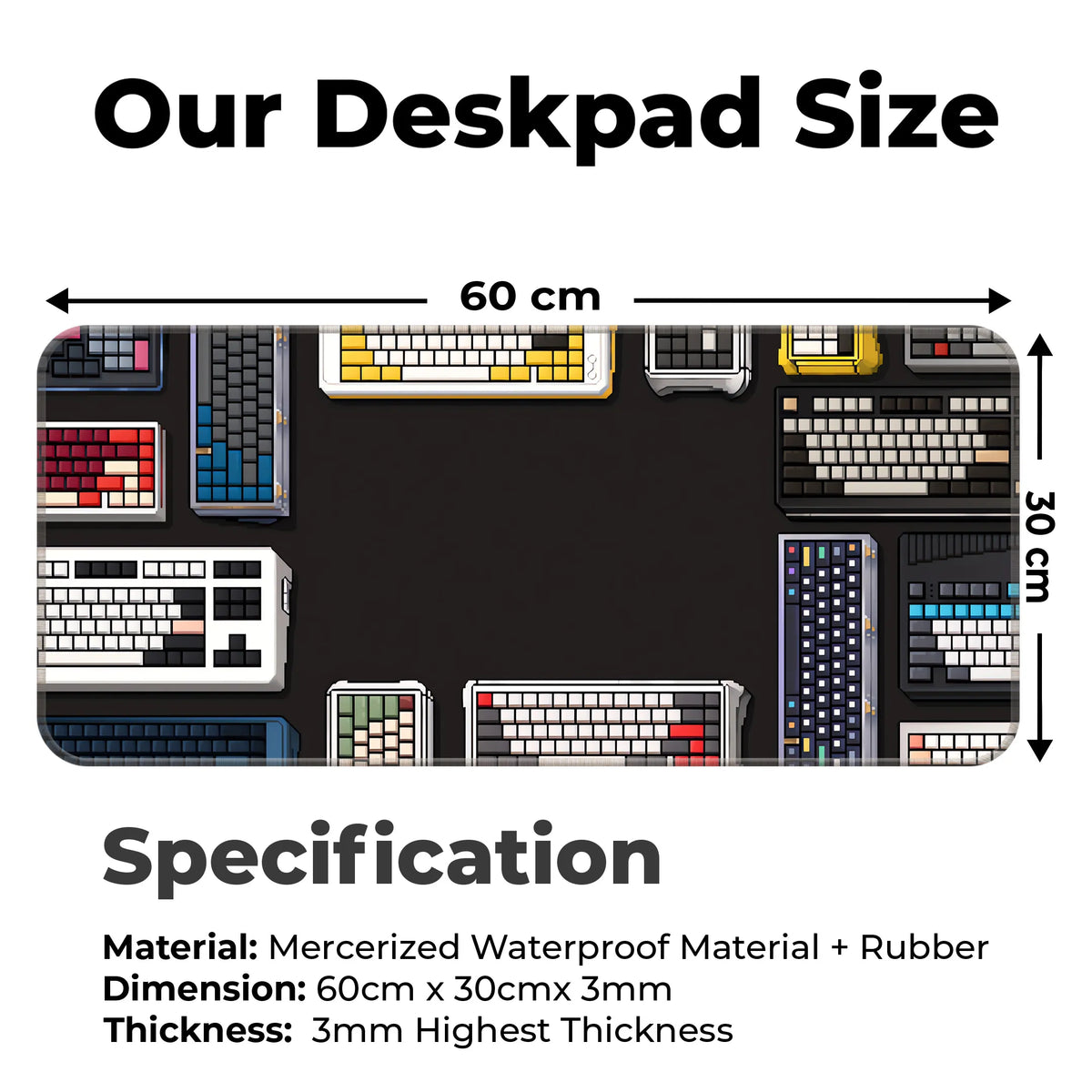 Retro Mechanical Keyboard Design Deskmat