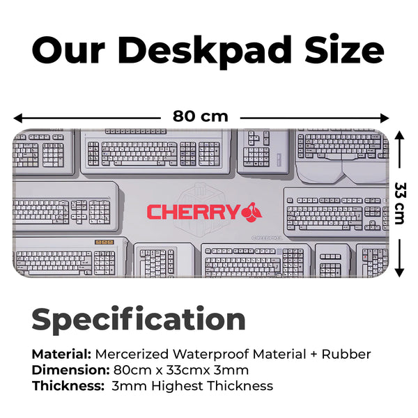 Cherry Mechanical Keyboard Inspired Deskmat