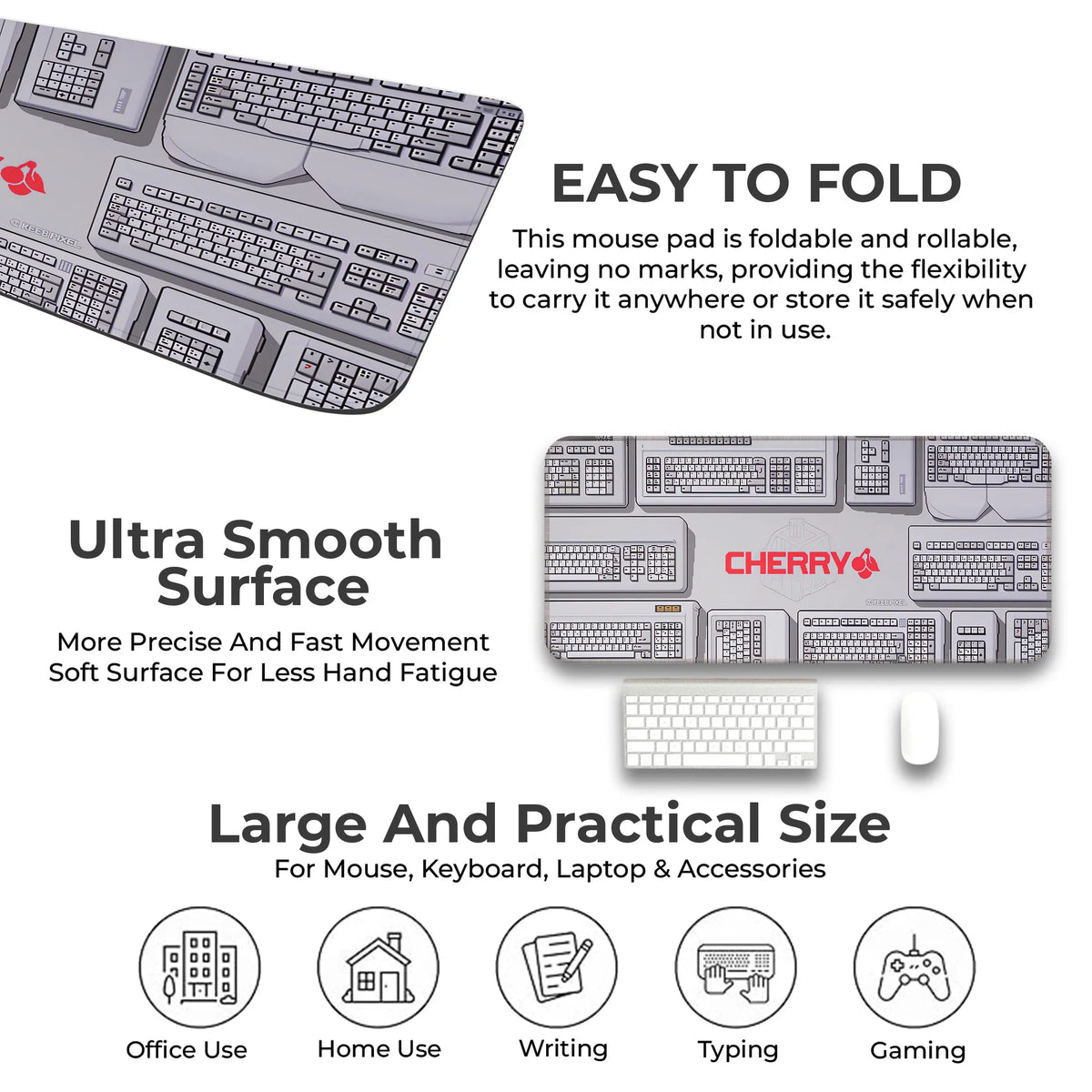 Cherry Mechanical Keyboard Inspired Deskmat