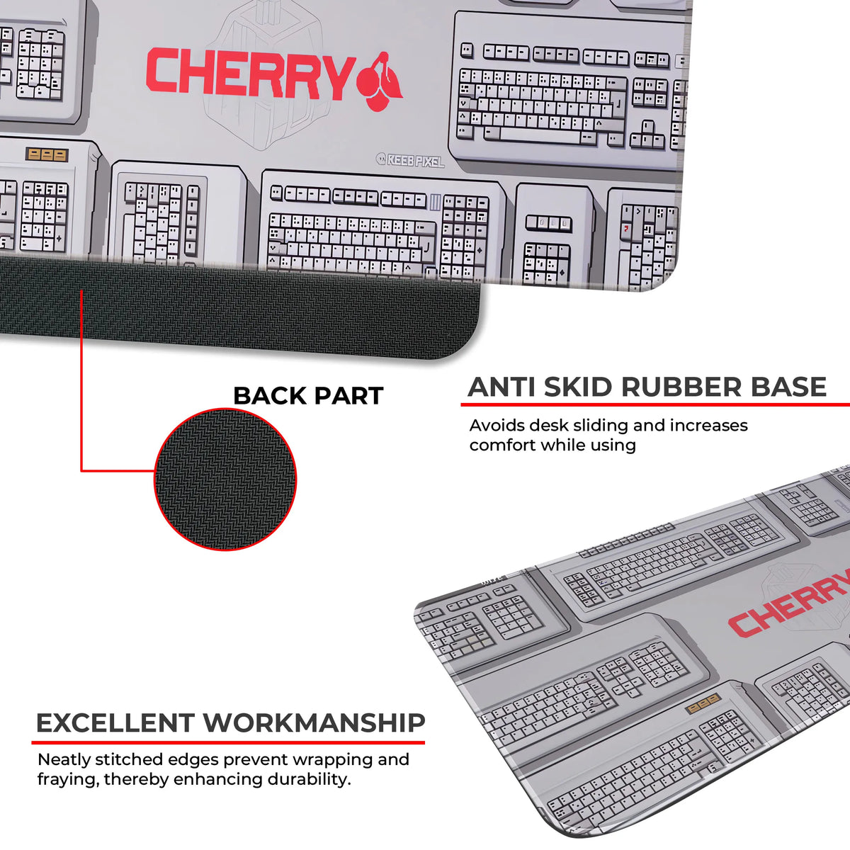 Cherry Mechanical Keyboard Inspired Deskmat