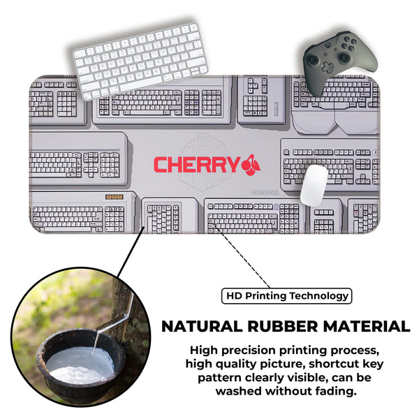 Cherry Mechanical Keyboard Inspired Deskmat