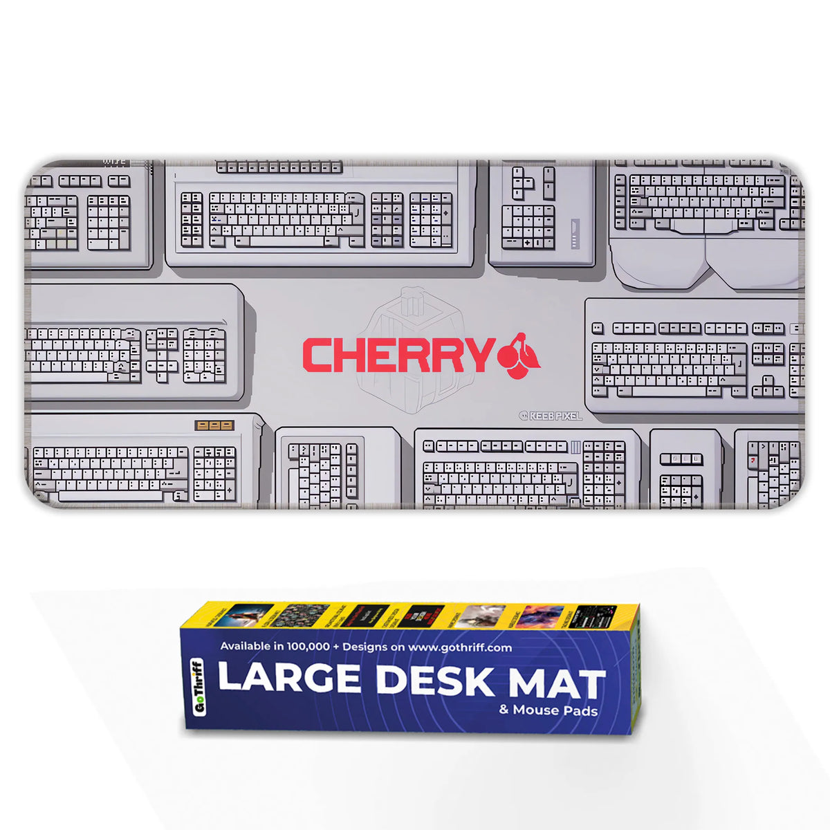 Cherry Mechanical Keyboard Inspired Deskmat