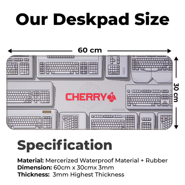 Cherry Mechanical Keyboard Inspired Deskmat