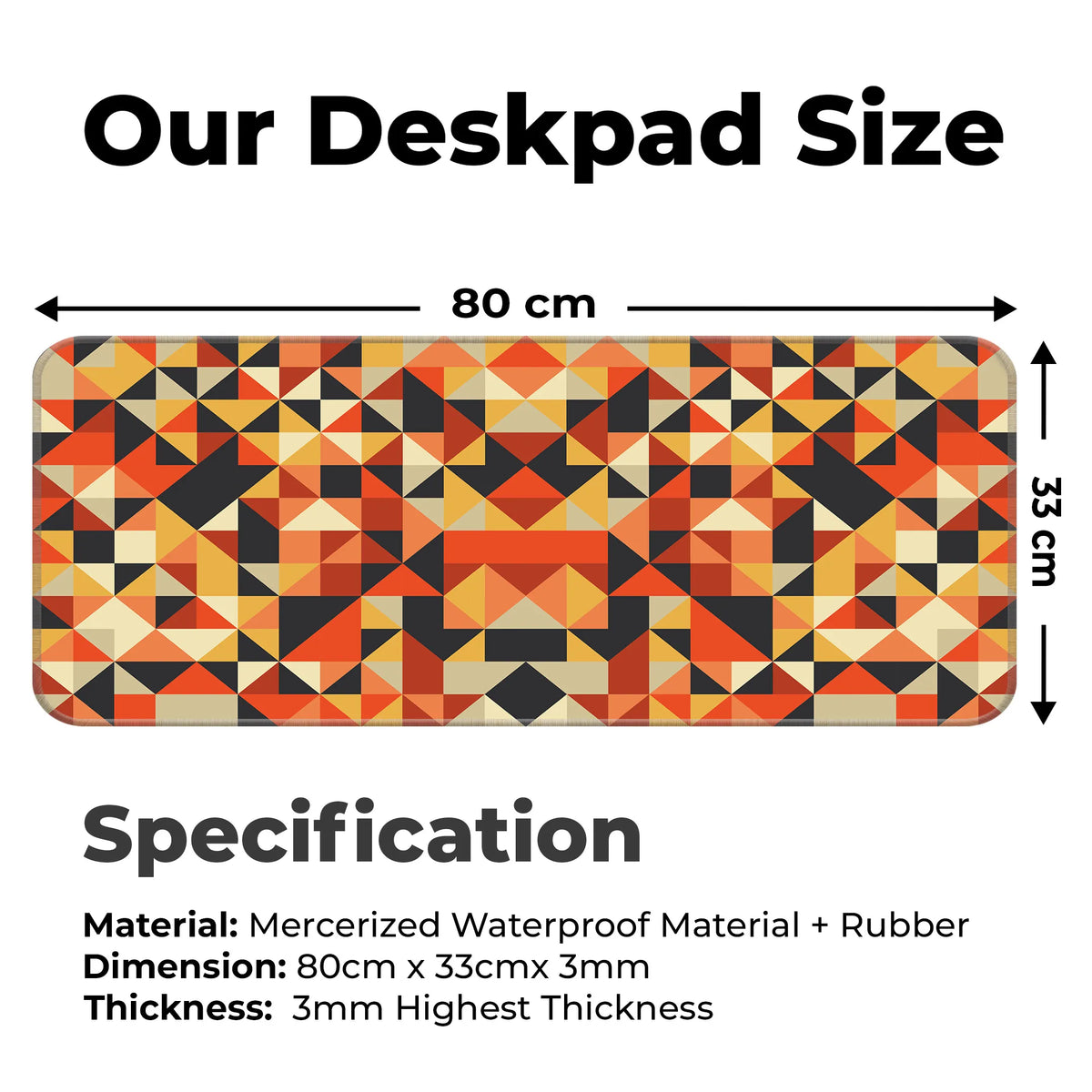 Bold Geometric Abstract Pattern Deskmat