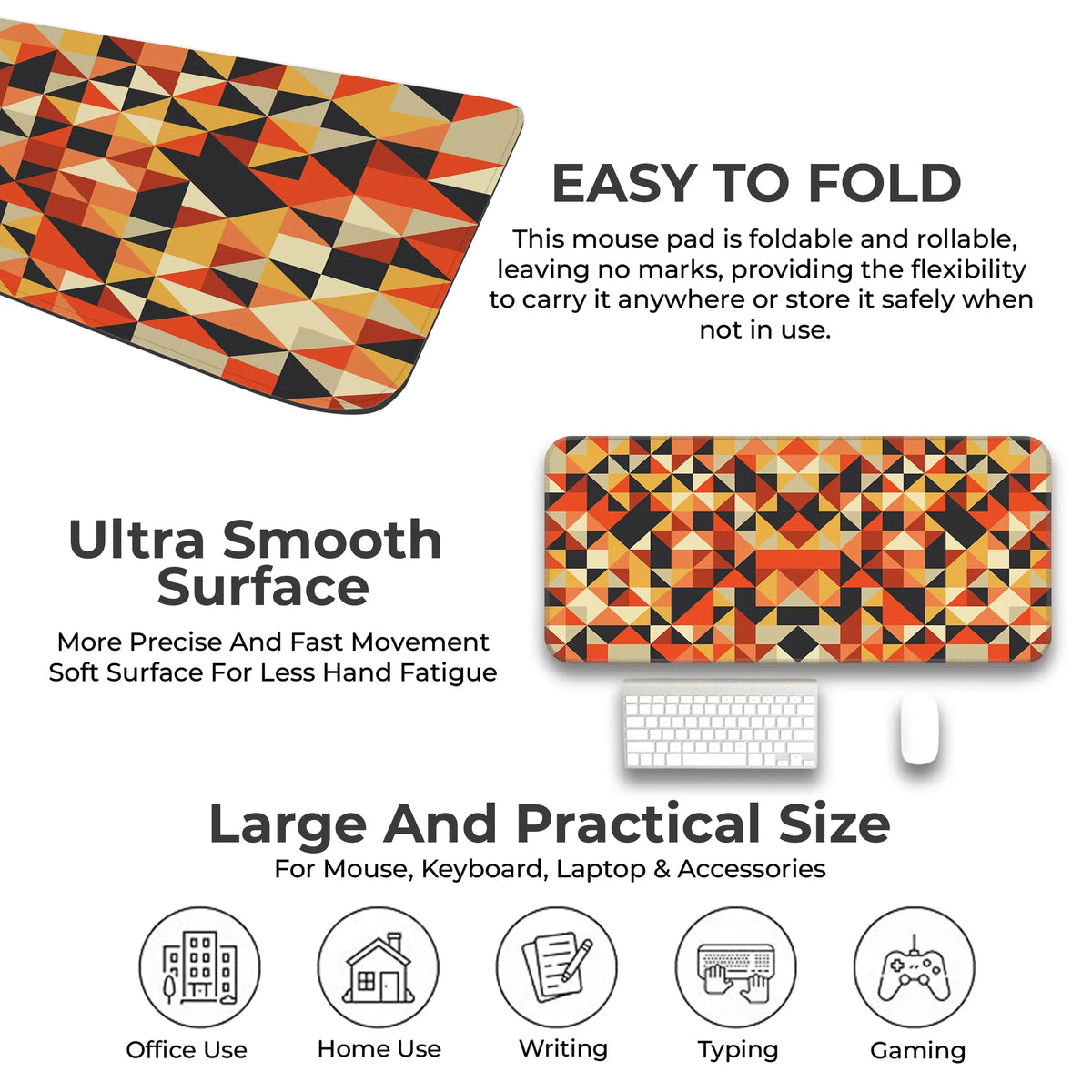 Bold Geometric Abstract Pattern Deskmat