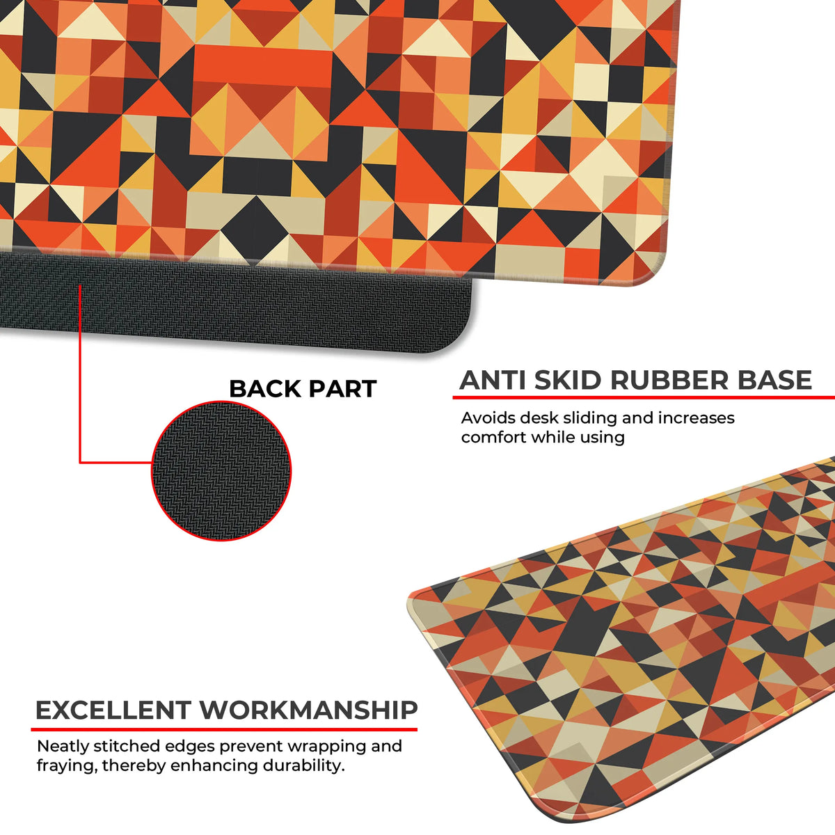 Bold Geometric Abstract Pattern Deskmat