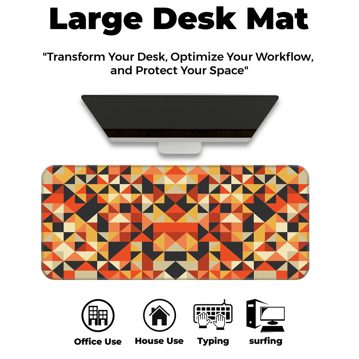Bold Geometric Abstract Pattern Deskmat