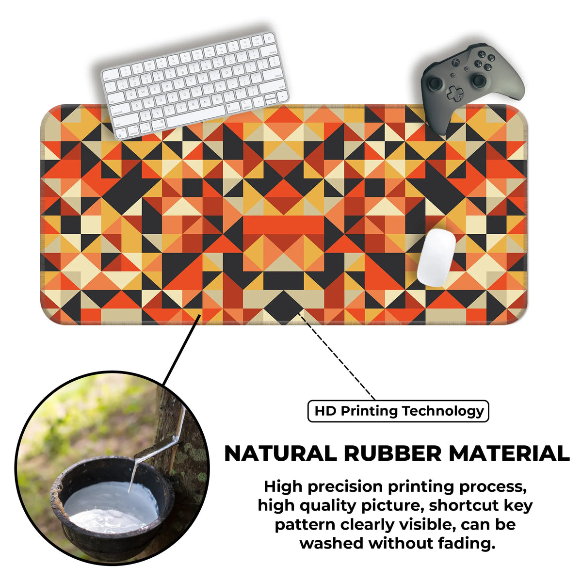 Bold Geometric Abstract Pattern Deskmat