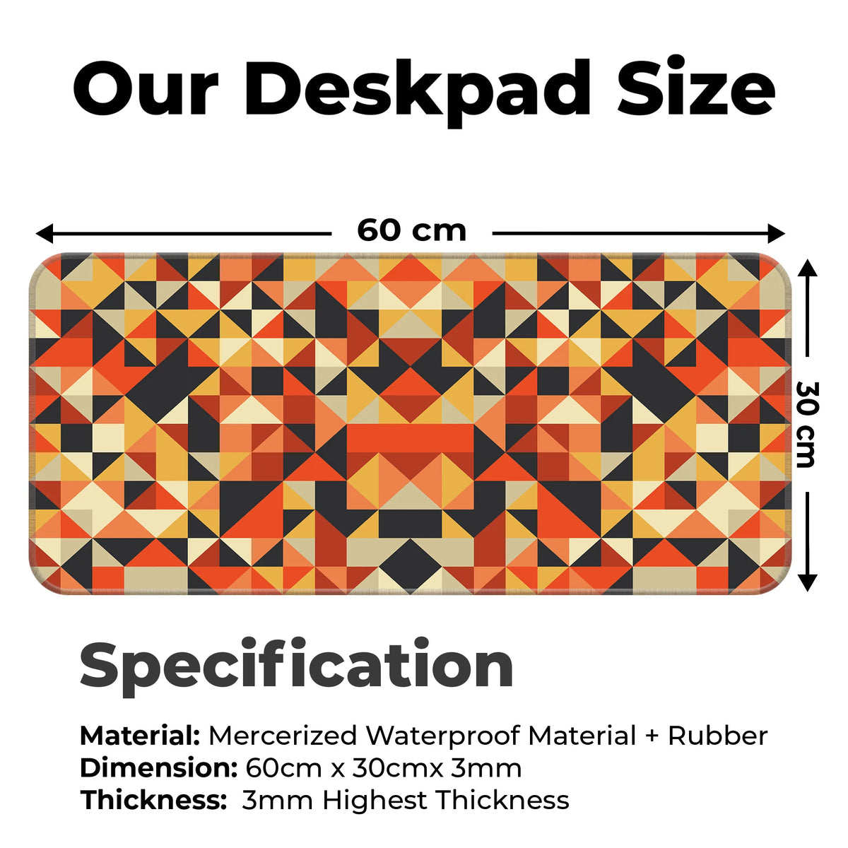 Bold Geometric Abstract Pattern Deskmat