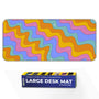 Colorful Retro Wave Pattern Deskmat