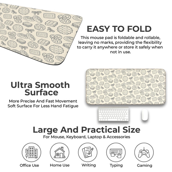 Sweet Cookie & Pastry Line Art Deskmat
