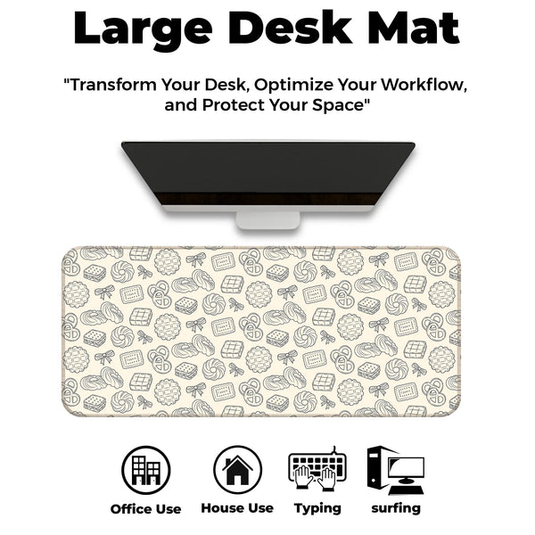 Sweet Cookie & Pastry Line Art Deskmat