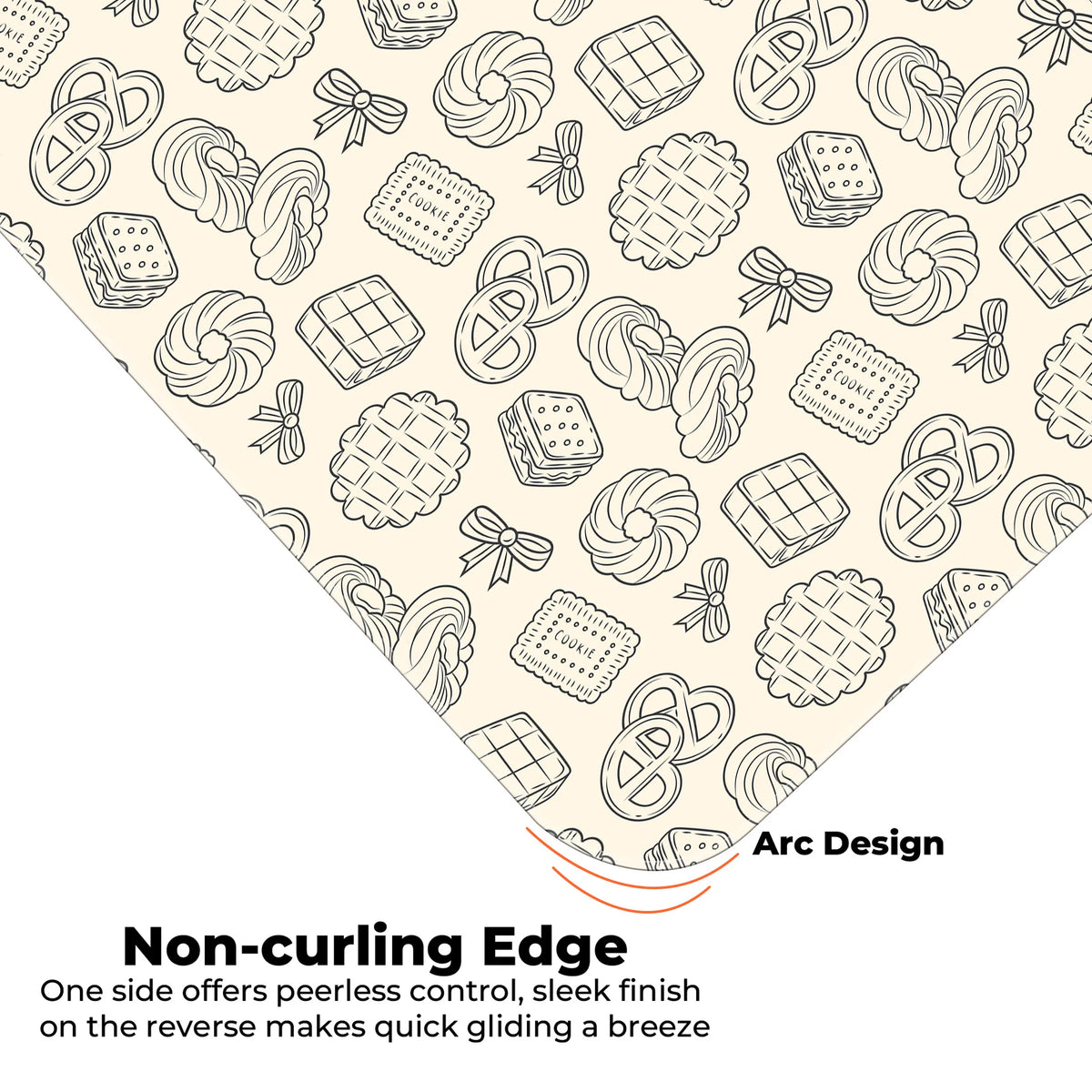 Sweet Cookie & Pastry Line Art Deskmat
