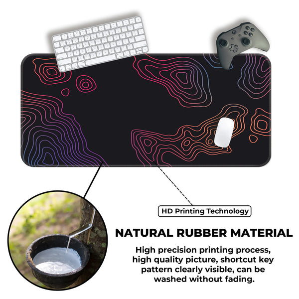 Gradient Contour Map Design Deskmat