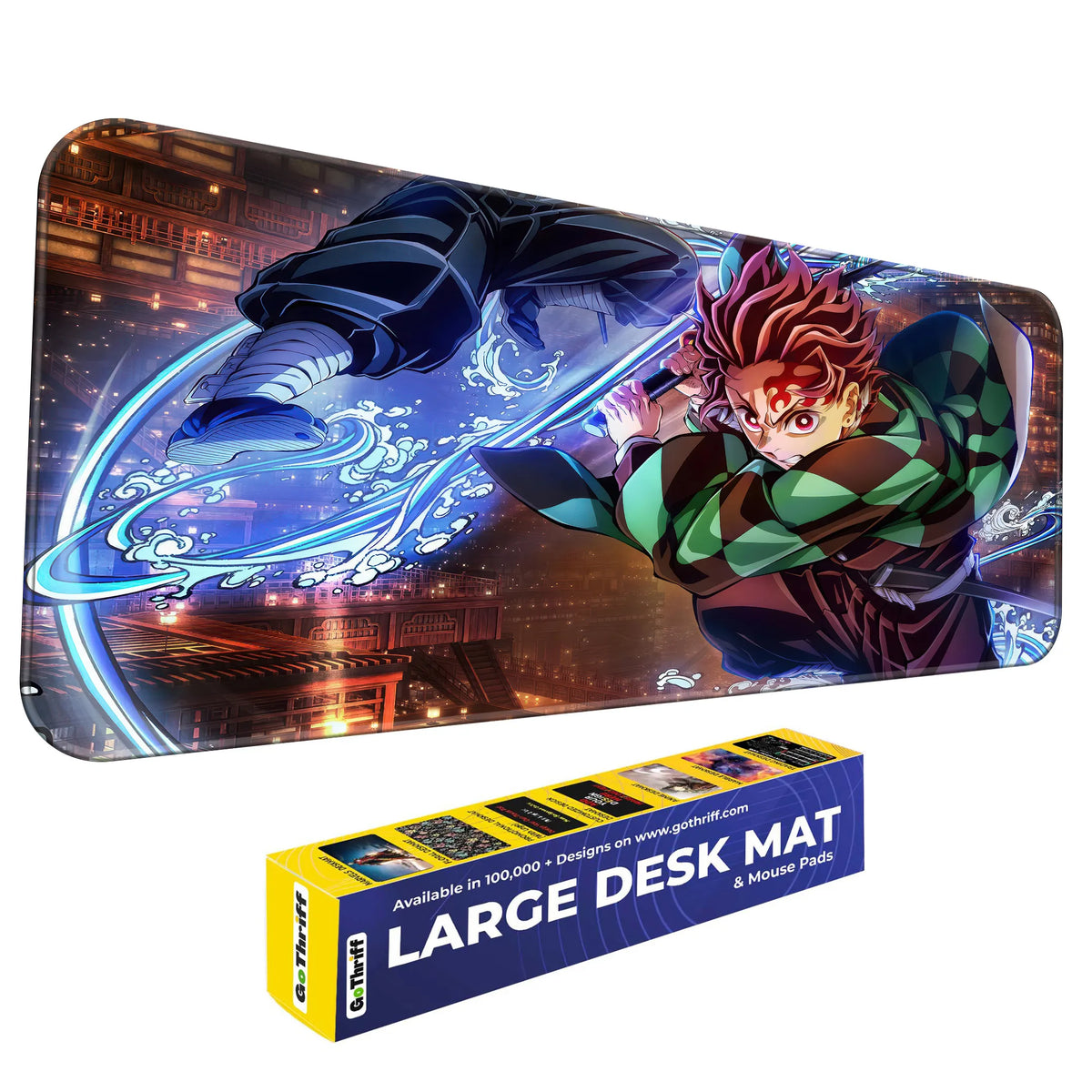 Demon Slayer Tanjiro Water Breathing Deskmat