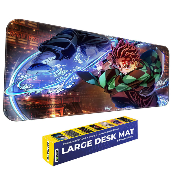 Demon Slayer Tanjiro Water Breathing Deskmat