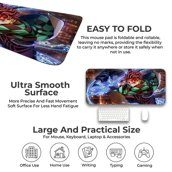 Demon Slayer Tanjiro Water Breathing Deskmat