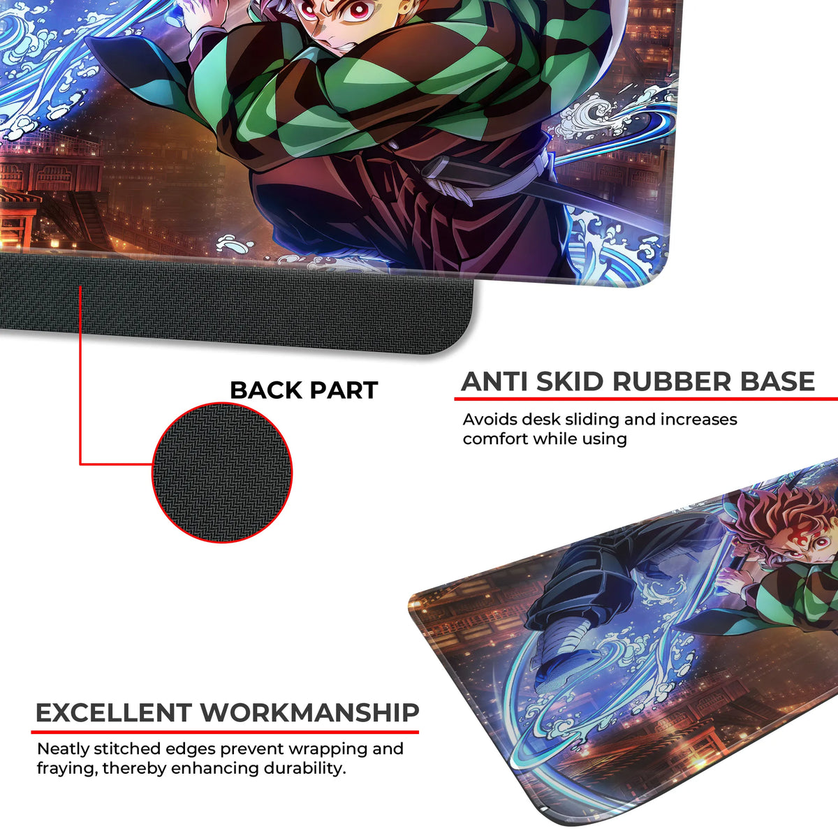 Demon Slayer Tanjiro Water Breathing Deskmat