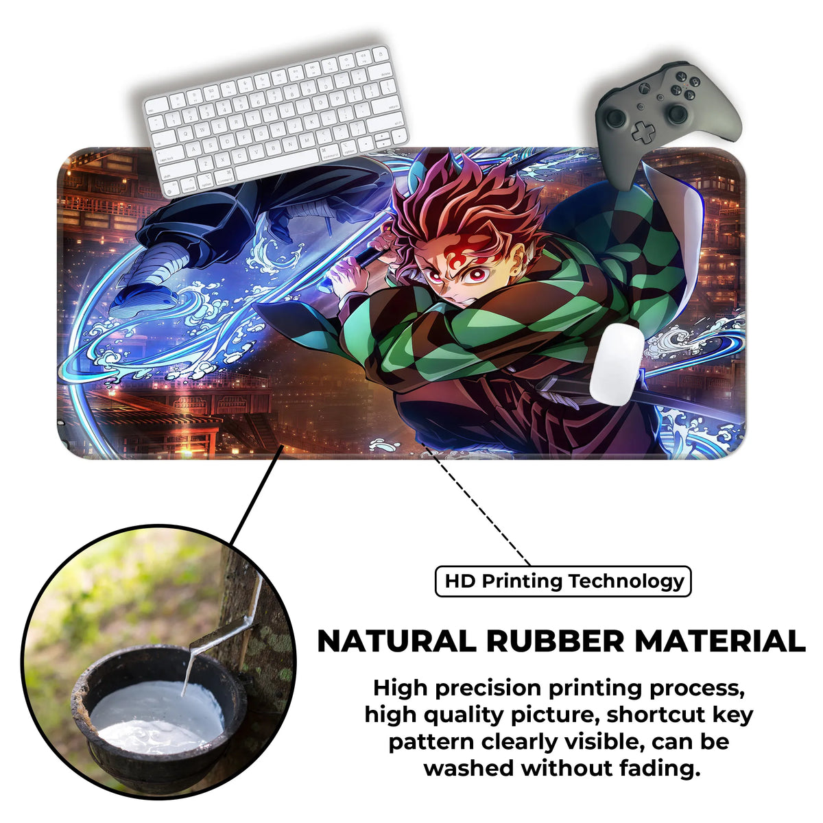 Demon Slayer Tanjiro Water Breathing Deskmat