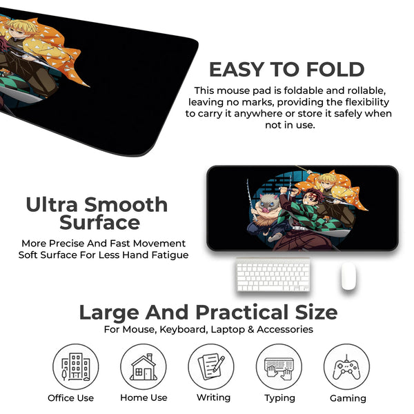 Demon Slayer Trio Action Pose Deskmat