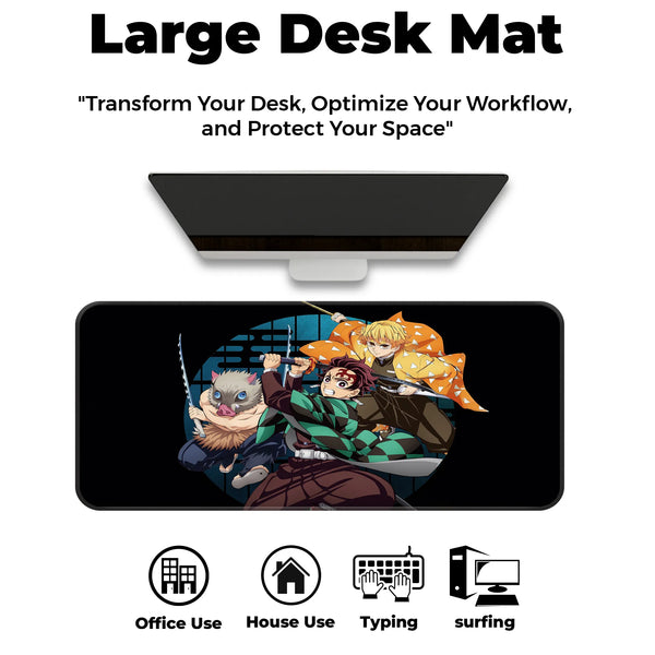 Demon Slayer Trio Action Pose Deskmat