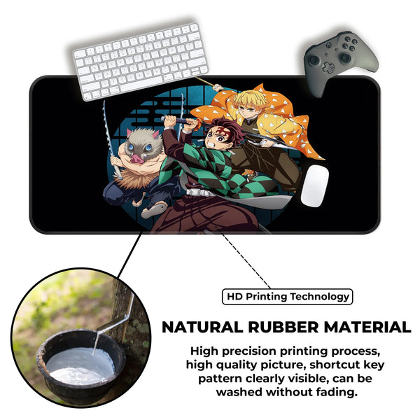Demon Slayer Trio Action Pose Deskmat