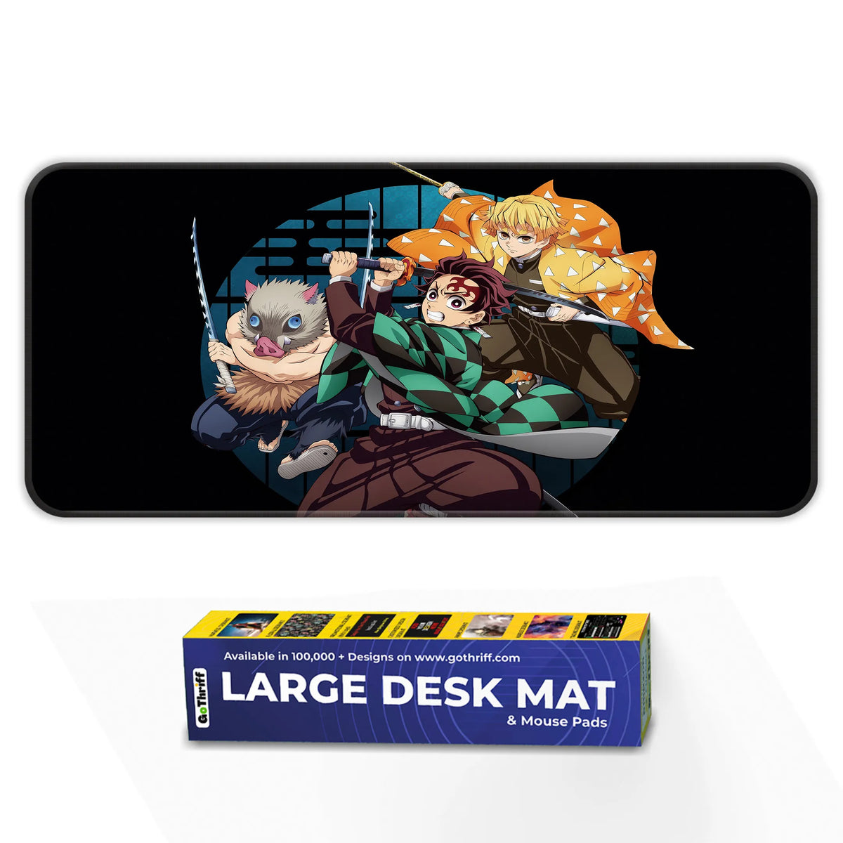 Demon Slayer Trio Action Pose Deskmat