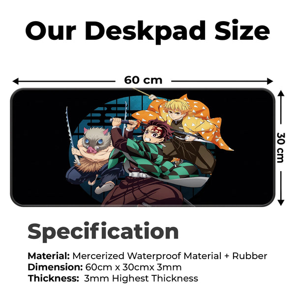 Demon Slayer Trio Action Pose Deskmat
