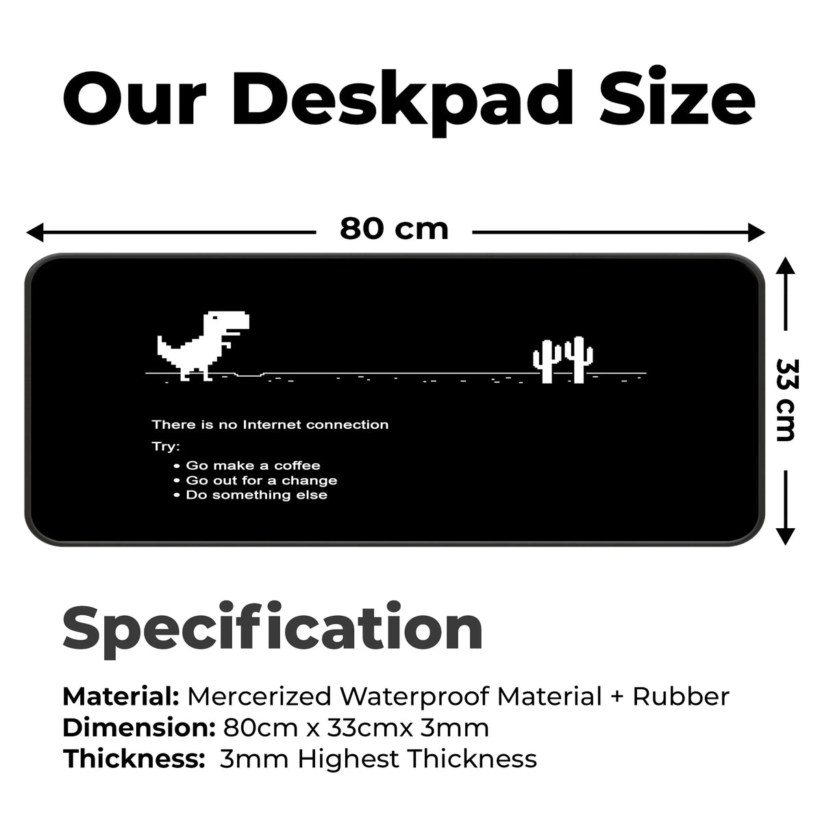 Retro Chrome Dino Game Deskmat