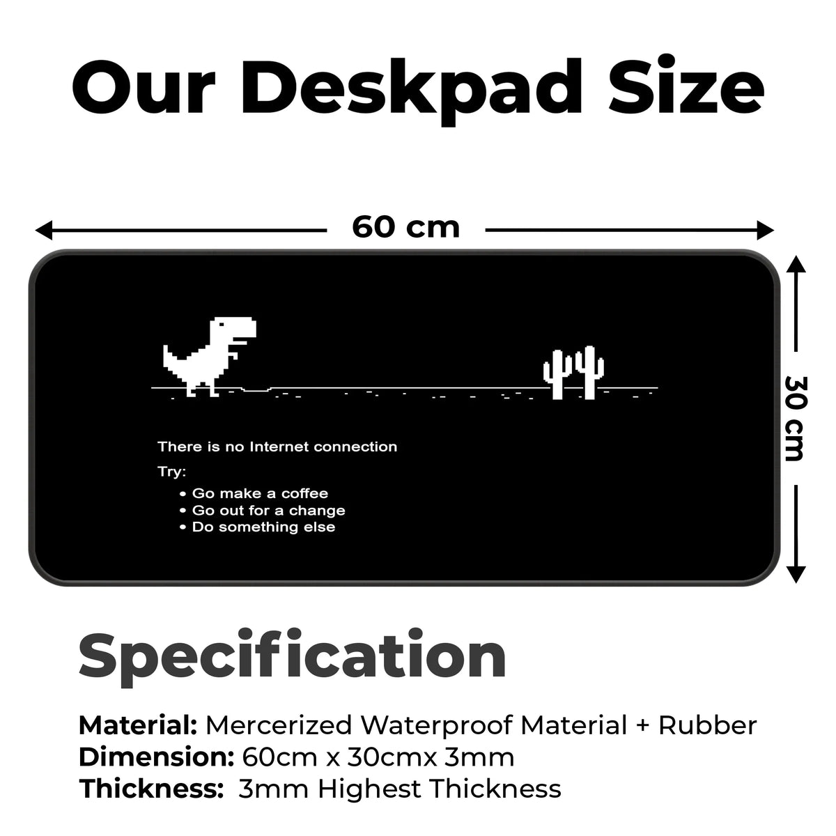 Retro Chrome Dino Game Deskmat