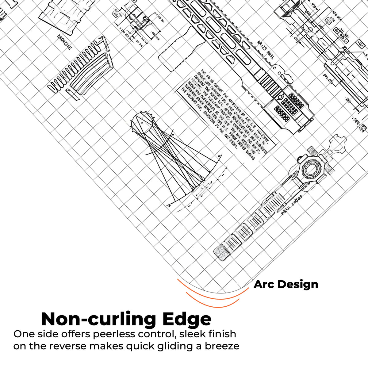 AR-15 Blueprint Technical Design Deskmat