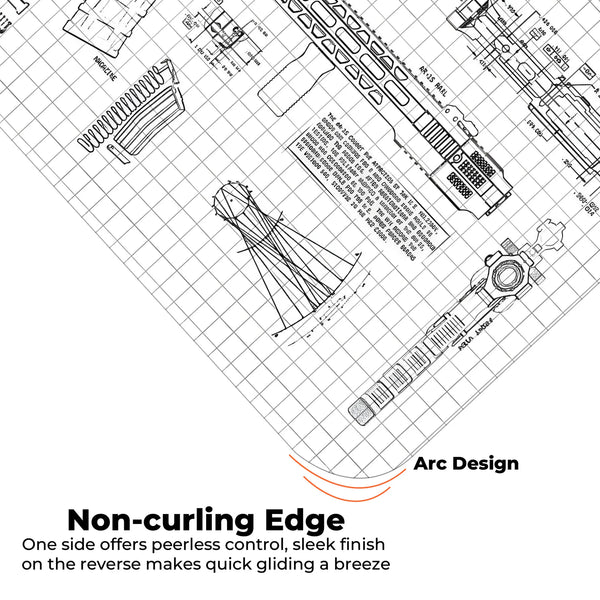 AR-15 Blueprint Technical Design Deskmat