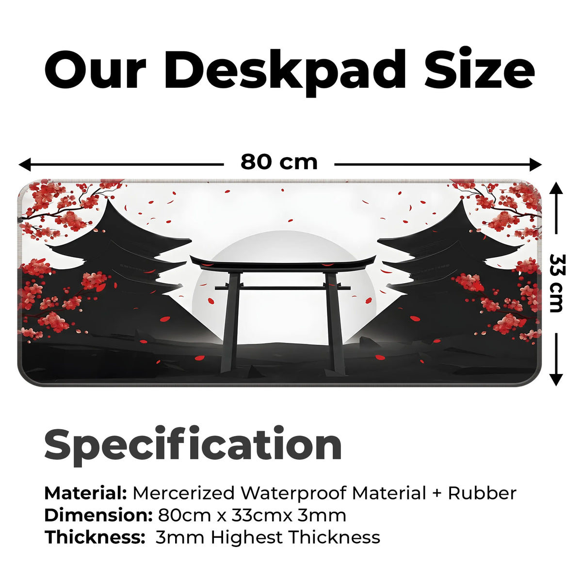 Japanese Torii Gate Sakura Blossom Deskmat