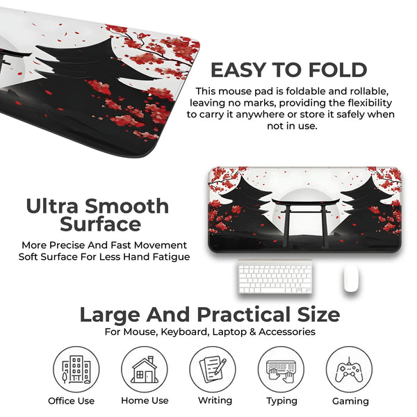 Japanese Torii Gate Sakura Blossom Deskmat