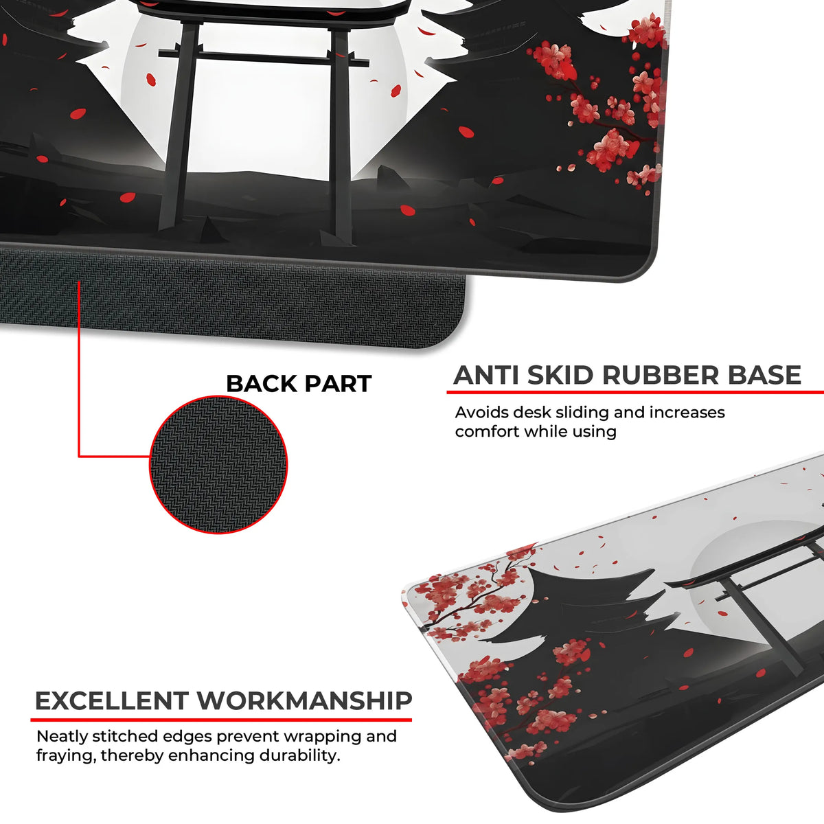 Japanese Torii Gate Sakura Blossom Deskmat