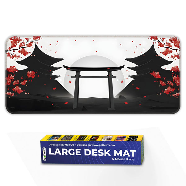 Japanese Torii Gate Sakura Blossom Deskmat