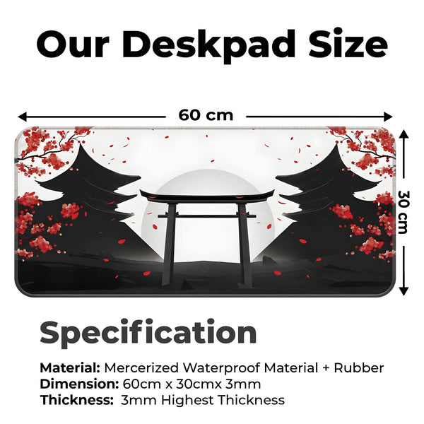 Japanese Torii Gate Sakura Blossom Deskmat